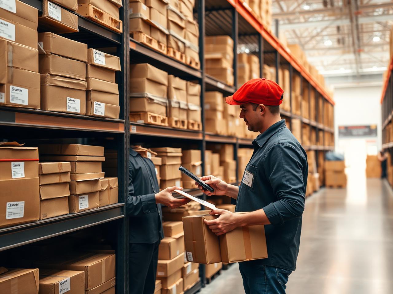 Paquetes en bodega de courier